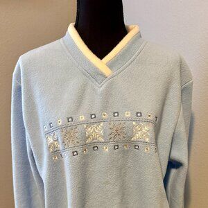 Women's Light Blue Fleece Pullover